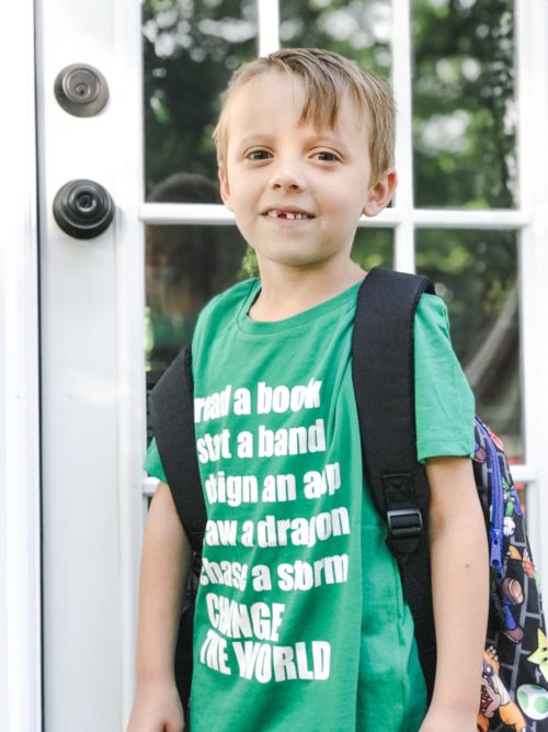 Kid in green shirt