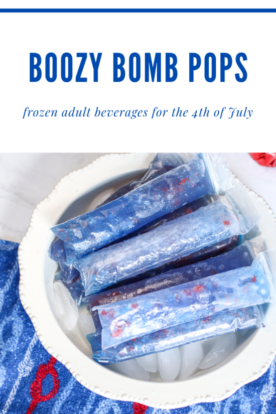PIN ME - Boozy 4th of July Bomb Pops Popsicles