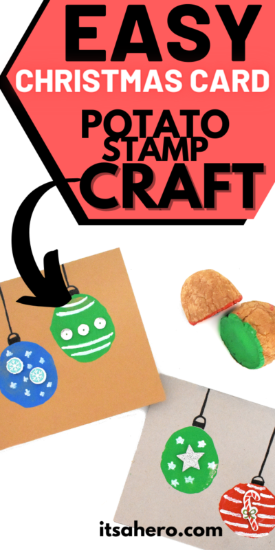 PIN ME - Fun Christmas Potato Stamp Card Craft for Kids