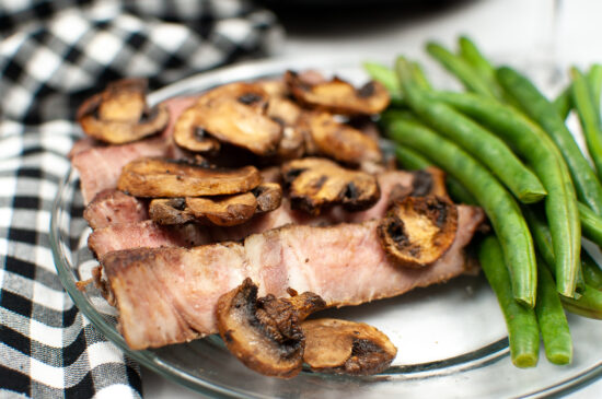 Air Fryer Ribeye Steak and Mushrooms